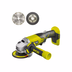 Description générale Ce pack RYOBI comprend une meuleuse d'angle R18AG-0 - 18V One+ - sans batterie ni chargeur, un outil pol ...