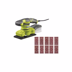 Présentation : Ce pack RYOBI est composé d'une ponceuse vibrante électrique 1/3 de feuille RSS200-GA20 et de ses accessoires  ...
