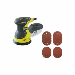 Présentation : Ce pack RYOBI est composé d'une ponceuse excentrique électrique RYOBI - ROS300A et ses accessoires : un sac de ...