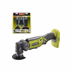 Présentation : Ce pack RYOBI avec son multitool R18MT-0 - 18V One+ sans batterie ni chargeur et ses accessoires interchangeab ...