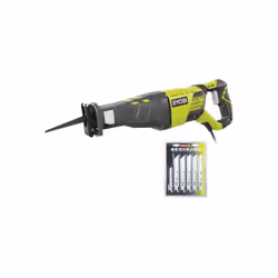 Présentation : Le pack RYOBI est composé d'une scie sabre électrique 1200W RRS1200-K et ses accessoires : un lot de 6 lames u ...