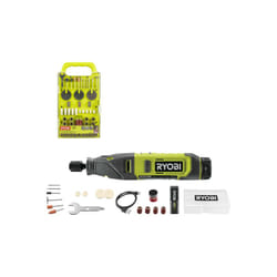 Pack Ryobi Mini-outil multifonction RRT4-120GA15 - 4V - 1 Batterie 2.0Ah - 1 Câble usb c - 15 Accessoires - Kit de 155 accessoires - RAKRT155