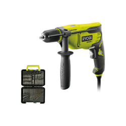 Pack Ryobi Perceuse à percussion RPD680K - 680W - Coffret RAK60DDF - 60 accessoires - perçage et vissage