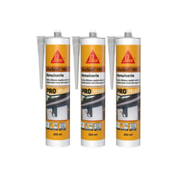 Lot de 3 mastics silicone Sika Sika seal-185 Menuiserie - Blanc pvc - 300ml