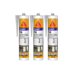 Sika - Lot de 3 mastics silicone Seal 110 Menuiserie & Vitrage - Transparent - 300ml
