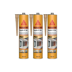 Sika - Lot de 3 mastics polyuréthane 2 en 1 seal-183 Façade & Sol - Ton pierre - 300ml