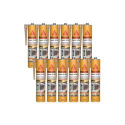 Sika - Lot de 12 mastics polyuréthane 2 en 1 seal-183 Façade & Sol - Ton pierre - 300ml