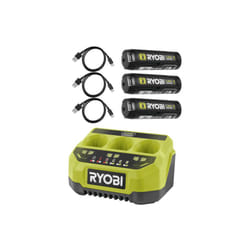 Pack Ryobi 4V Chargeur séquentiel 3 ports RC43P - 2,0Ah - 3 batteries 3,0Ah