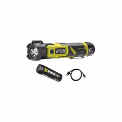 Présentation : Le pack RYOBI 4V Lampe torche RLP4-0 - 640 lumens - 1 Batterie 3,0Ah - 1 Câble USB contient une source de lumi ...