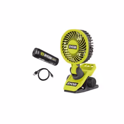 Pack RYOBI 4V Ventilateur sur pince RCF4-0 - 1 Batterie 30Ah - 1 Câble USB