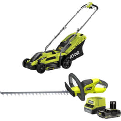 Ryobi - Pack Tondeuse électrique 1300W 33cm RLM13E33S - Taille-haies 18V One+ OHT1845 - Batterie 2,0Ah et chargeur