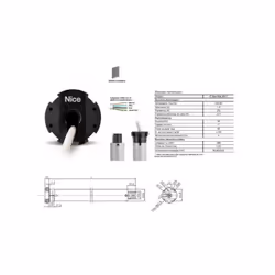 Descriptif Moteur Era Zero Star MP, filaire, 45 mm,f ins de courses électroniques, 30 Nm, 17Rpm, max 56 Kg. Dimensions et poi ...