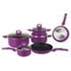 Batterie de cuisine effet pierre 10 pièces Royalty line