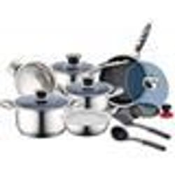 Batterie De Cuisine 16 Pcs En Inox Et Effet Pierre