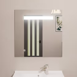 Description générale Le miroir LED de salle de bain ELEGANCE est conçu pour allier esthétisme et fonctionnalité. Avec ses dim ...