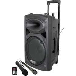Système sono nomade sans fil 200W RMS - 2 micros  PORT8VHF-BT (batterie + secteur)