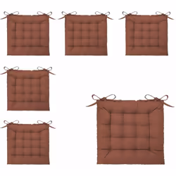 Lot de 6 Galettes de chaise en Coton Terracotta 38 x 38 cm - Atmosphera (-) Dimensions : 38 x 38 x Ep 4.5 cm - Matière du tis ...