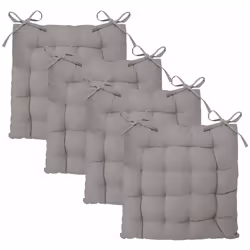Lot de 4 Galettes de chaise en Coton Gris 38 x 38 cm - Atmosphera (-) Dimensions : 38 x 38 x Ep 4.5 cm - Matière du tissu : 1 ...
