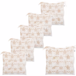 Lot de 6 Galettes de chaise Jacquard velours Beige Lin motif graphique 38 x 38 cm - Atmosphera (-) Dimensions : 38 x 38 x Ep  ...