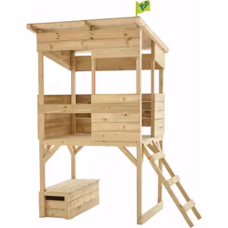 Description générale Cette cabane sur plateforme en bois d'épicéa FSC est idéale pour les enfants de 3 à 8 ans. Elle comprend ...