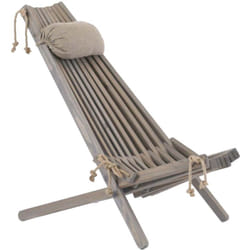 Chilienne bois EcoChair (coussin offert) Pin Gris