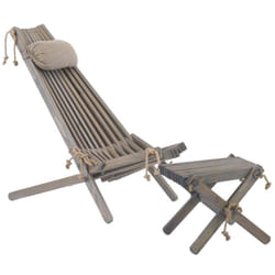 Chilienne scandinave avec repose-pieds Pin Gris