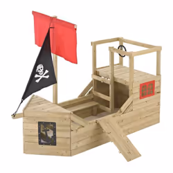 Description générale Cette cabane en bois d'épicéa traité sous pression est conçue pour les enfants à partir de 3 ans. Avec s ...