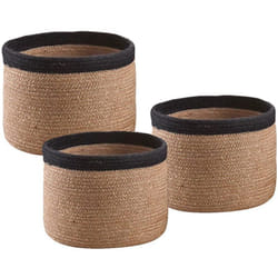 Cache-pot rond en jute (Lot de 3)