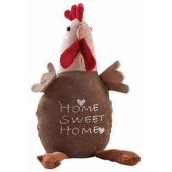 Cale-porte poule en velours Home sweet home 27 cm