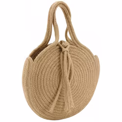 Aspect Matériau principal Corde de coton Matériaux secondaires Jute Autres dimensions Diamètre sans anse (en cm) 30 Dimension ...