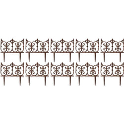 Bordure de jardin en fonte Valentine Lot de 10