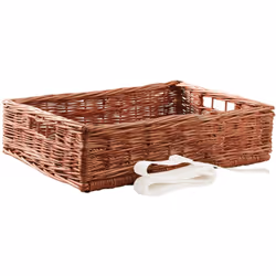 Aspect Coloris Marron noisette Matériau principal Osier buff Matériaux secondaires Nylon Dimensions Hauteur (en cm) 12,00 Lon ...