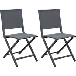 Chaise pliante en aluminium Ida (Lot de 2)