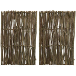Claustra en noisetier brut Lot de 2