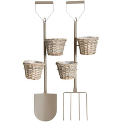 Aubry Gaspard - Porte-pots mural en éclisse teintée et métal Lot de 2