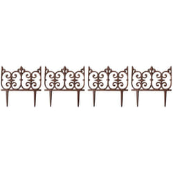 Esschert Design - Bordure de jardin en fonte Valentine Lot de 4