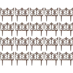 Esschert Design - Bordure de jardin en fonte Valentine Lot de 20