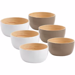 Aspect Coloris Blanc et Taupe Matériau principal Bambou laqué Dimensions Diamètre (en cm) 10,00 Hauteur (en cm) 5,00 Autres c ...