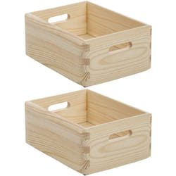 Astigarraga - Caisse en bois de rangement (Lot de 2)