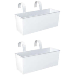 Esschert Design - Jardinière balcon en zinc à suspendre (Lot de 2)