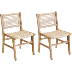 Chaise en teck naturel baia (Lot de 2)