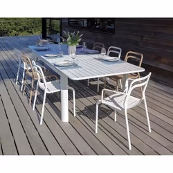 Fauteuil en aluminium Eos blanc