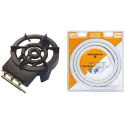 Premium - Réchaud gaz et tube souple raccordement butane propane 1.50 m
