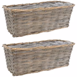 Aspect Coloris Gris Matériau principal osier Matériaux secondaires bois métal Plastique Dimensions Hauteur (en cm) 13,00 Long ...