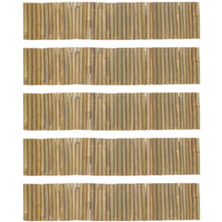 Aubry Gaspard - Bordure en bambou naturel Lot de 5