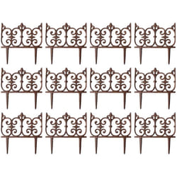 Esschert Design - Bordure de jardin en fonte Valentine Lot de 12
