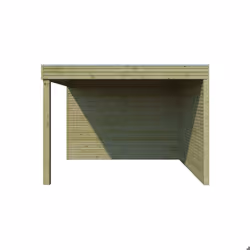 Abri de jardin traité 300 x 300 cm Qube Abri avec extension 294 x 300 cm et plancher