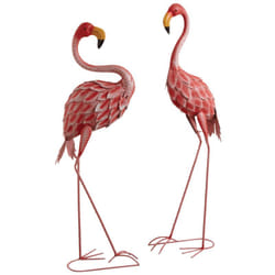 Flamant rose en métal laqué Lot de 2