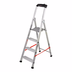L'escabeau professionnel 4 marches Hailo Alu Pro L'escabeau Alu Pro 4 marches marches permet d'accéder à une hauteur maximale ...
