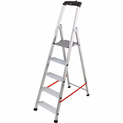 L'escabeau professionnel 5 marches Hailo Alu Pro L'escabeau Alu Pro 5 marches permet d'accéder à une hauteur maximale de 3m10 ...